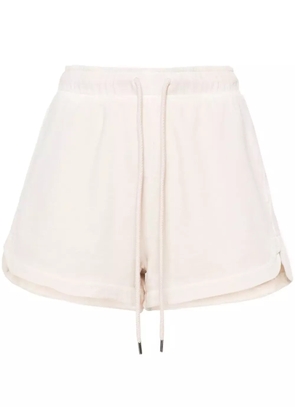 PINKO logo-print cotton shorts - Neutrals