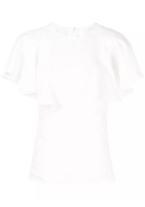 Chloé linen flutter sleeve top - White