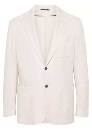 Canali mélange-effect single-breasted blazer - Neutrals