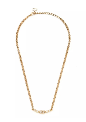 Christian Dior Pre-Owned CD rhinestone-embellished necklace - Gold