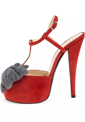 Giuseppe Zanotti Vintage pre-owned 140mm platform peep-toe sandals - Orange