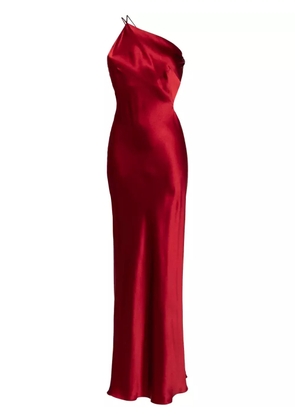 Michelle Mason asymmetrical design silk gown - Red