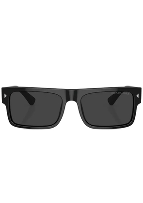 Prada Eyewear logo-lettering square sunglasses - Black