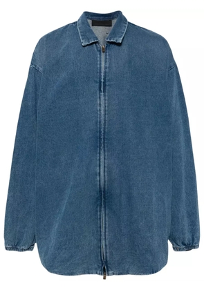 FEAR OF GOD ESSENTIALS zip-up denim shirt jacket - Blue