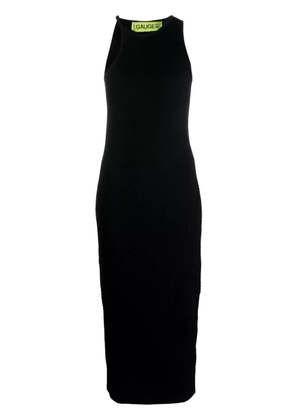 GAUGE81 Altea asymmetric ribbed-knit midi dress - Black