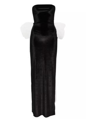 Atu Body Couture bow-detail velvet gown - Black