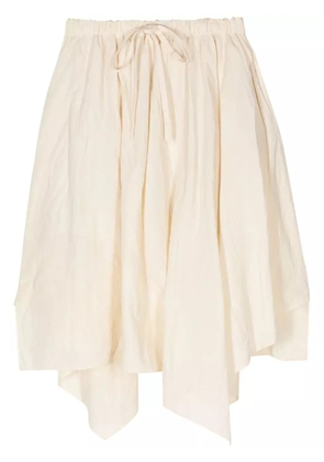 Forme D'expression drawstring-waist pleated skirt - White