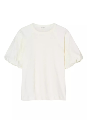 Closed puff-sleeve T-shirt - Neutrals