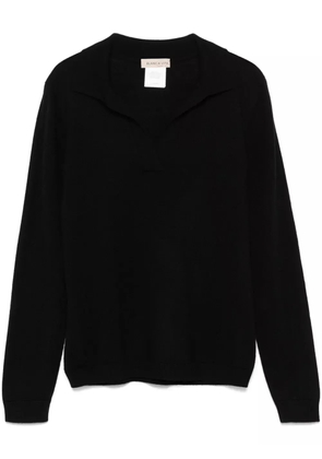 Blanca Vita virgin wool polo top - Black