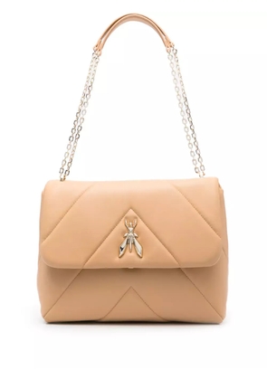 Patrizia Pepe padded leather shoulder bag - Neutrals