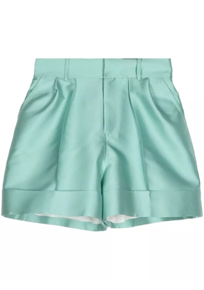 Dice Kayek satin-finish mini shorts - Green