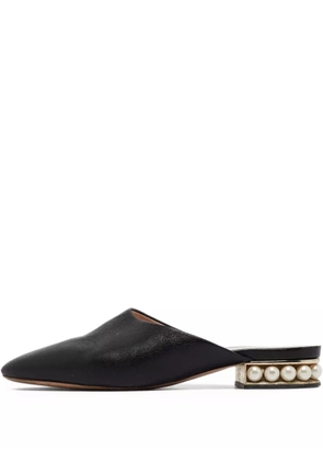 Nicholas Kirkwood pre-owned Casati pearl-embellished slip-on mules - Black