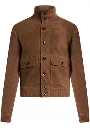 TOM FORD buttoned panelled jacket - Brown