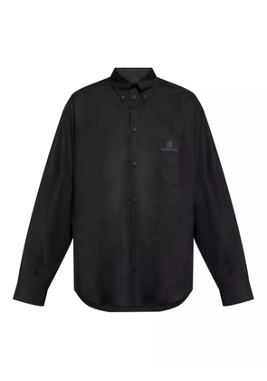 Balenciaga logo-embroidered shirt - Black