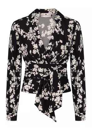 Elisabetta Franchi floral-print blouse - Black
