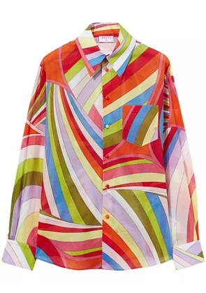 PUCCI Iride-print cotton shirt - Red