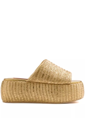 Simon Miller metallic-finish slides - Gold