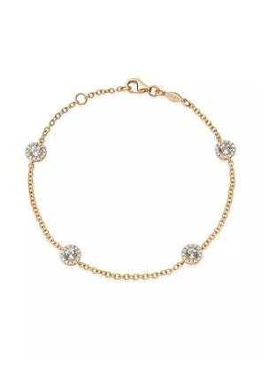 Kiki McDonough 18ct Yellow Grace Gold Green Amethyst and Diamond Bracelet