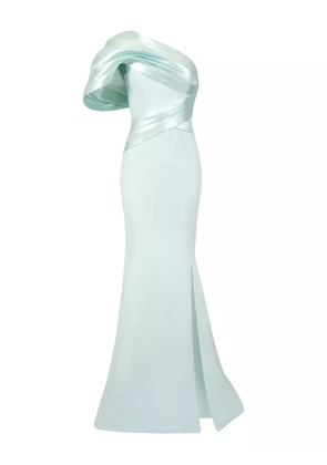 Gaby Charbachy one-shoulder mermaid gown - Green