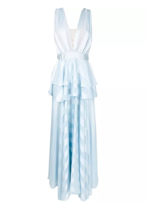 Lethicia Bronstein Mariah stripe-pattern maxi dress - Blue