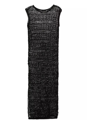 P.A.R.O.S.H. sleeveless crochet midi dress - Black