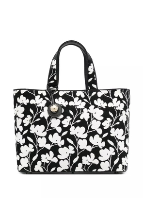 Furla floral-pattern tote bag - Black