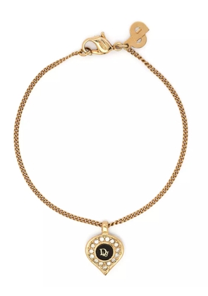 Christian Dior Pre-Owned 1980s logo-pendant bracelet - Gold