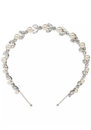 Jennifer Behr Kamila crystal-embellished headband - Silver