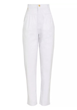Amapô pleat-detailing tapered trousers - White