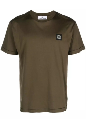 Stone Island Compass-patch cotton T-shirt - Green
