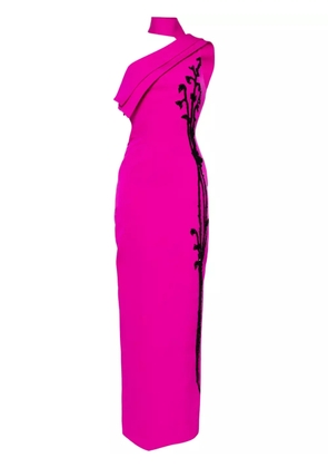 Saiid Kobeisy bead-embellished one-shoulder gown - Pink