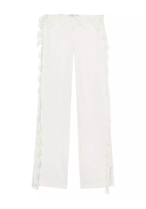 Blumarine lace-detail trousers - White