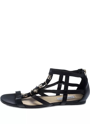 Jimmy Choo Pre-Owned leather cage sandals - Black