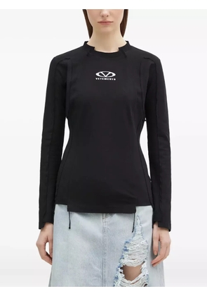 VETEMENTS exposed-seam T-shirt - Black