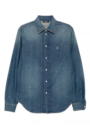 Versace embroidered-logo shirt - Blue