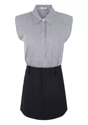 Simkhai Graham contrast-fabric mini dress - Blue