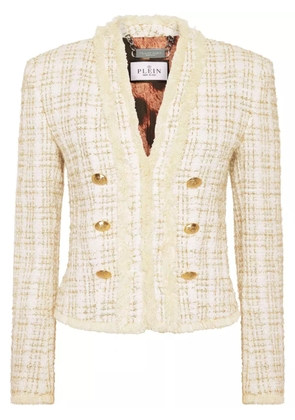 Philipp Plein tweed jacket - White