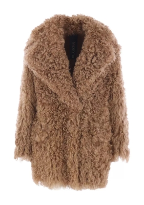 Blancha curly fleece coat - Brown