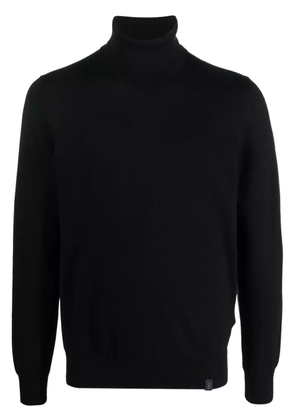 Fay roll-neck virgin wool jumper - Black