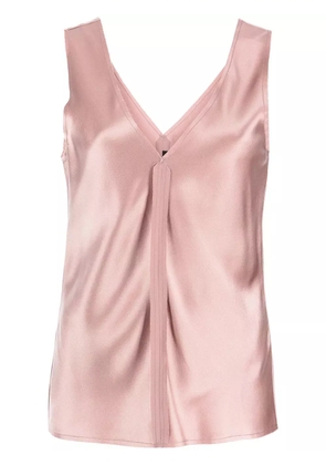 VOZ raw-cut silk tank top - Pink