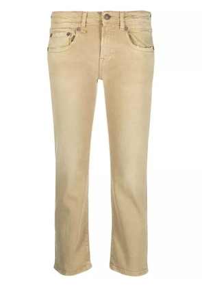 R13 Boy low-rise cropped jeans - Neutrals