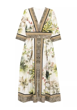 Elie Saab savannah-print dress - Green
