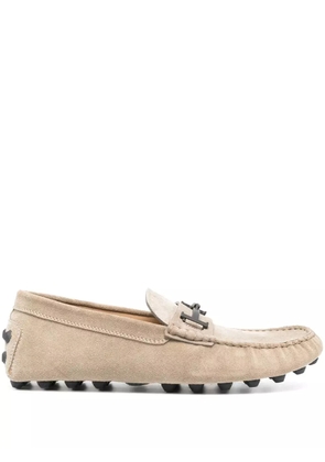 Tod's Gommino Double T suede loafers - Neutrals