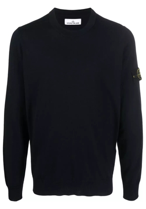 Stone Island Compass-patch virgin wool jumper - Blue