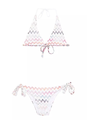 Missoni zigzag-motif bikini set - White