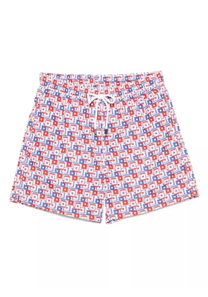 FIORIO MILANO geometric-print swim shorts - White