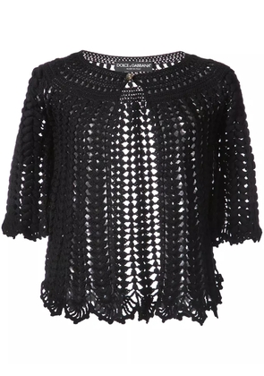 Dolce & Gabbana cropped knit cardigan - Black