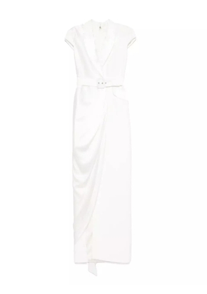 SILK LOVE & LACE asymmetric dress - White