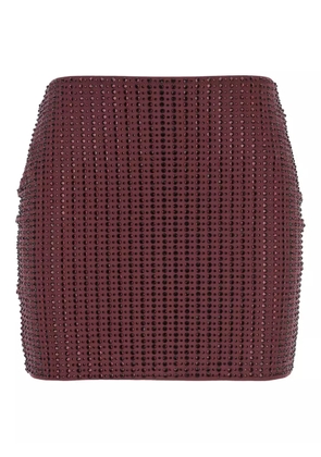 VENUJA rhinestone-embellished mini skirt - Red