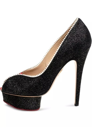 Charlotte Olympia pre-owned 140mm peep-toe platform pumps - Black